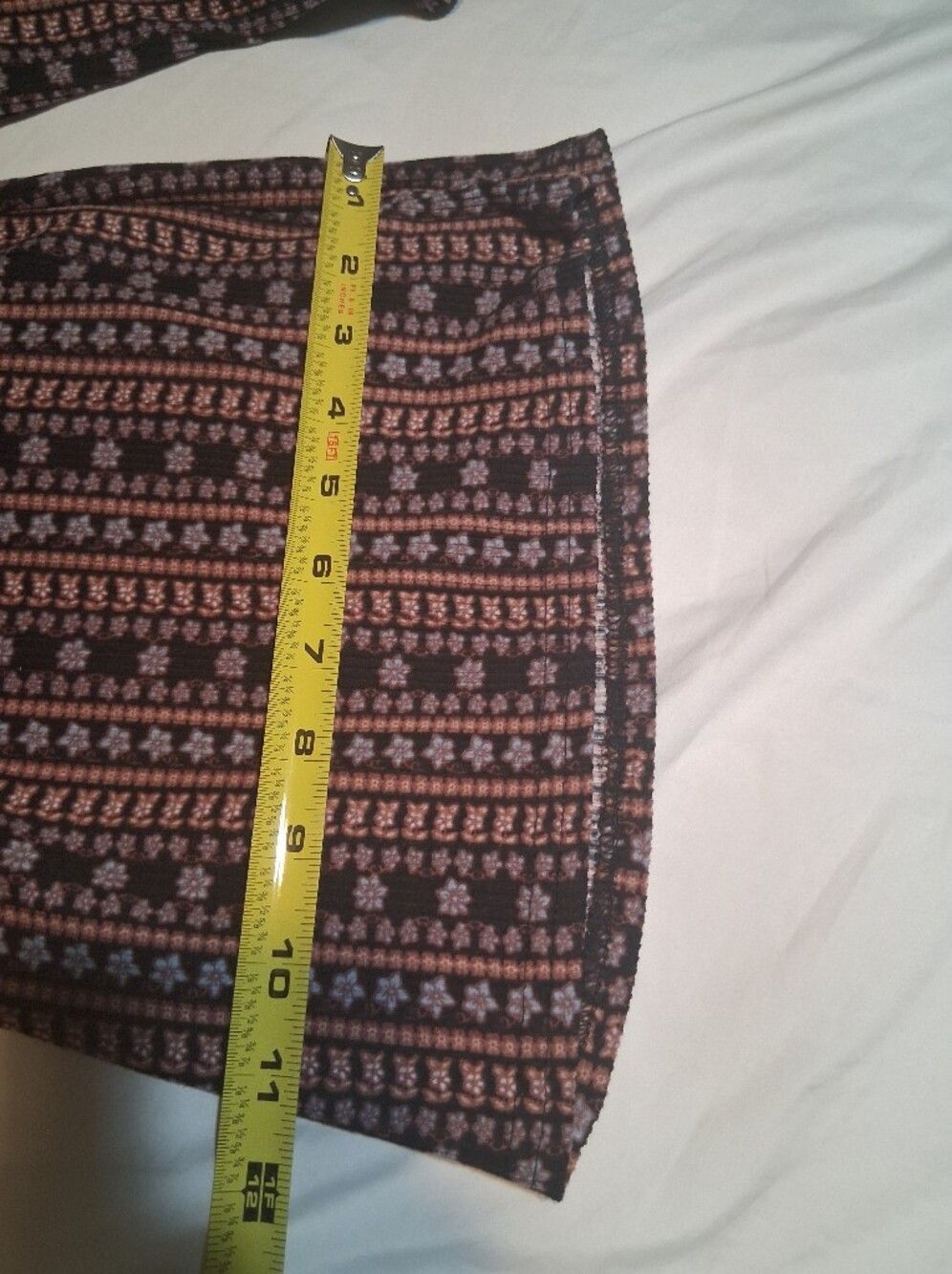 High Rise Pants Flare Wide Leg Boho Floral Print Geometric Patterned Lounge XXL - Picture 10 of 13